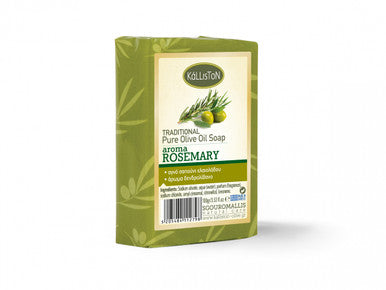 Traditional Olive Oil Soap Rosemary Aroma, Rosemary Fragrance, Made in Ancient Crete, Greece, 3.53 oz.