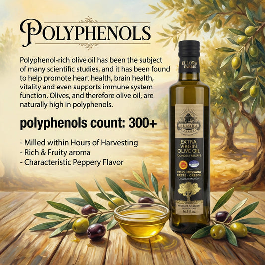 Ellora Farms, Award-Winning Extra Virgin Olive Oil, Single Sourced PDO Messara Valley, Crete Greece, Kosher, 17 FL oz Bottle