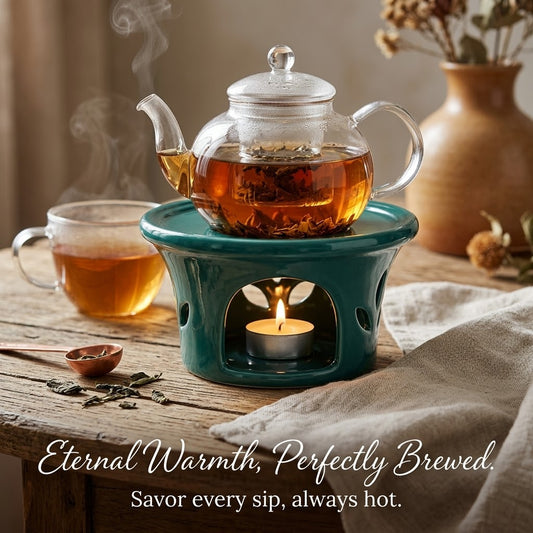 Teapot Warmer, Porcelain, Olive Green