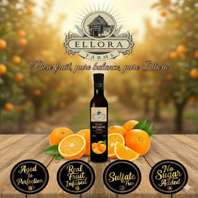 Ellora Farms, Orange Infused Thick Balsamic Vinegar, Product of Crete, Greece, 8.5 oz
