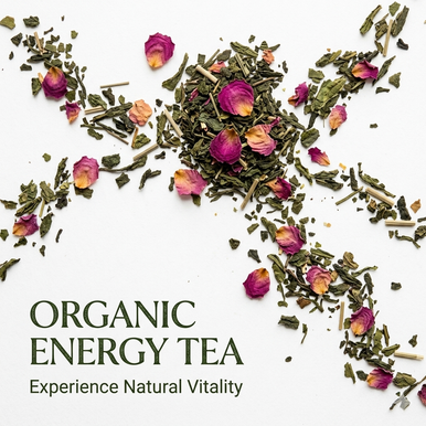Organic Energy Tea, Caffeine Free Herbal Infusion, Wellness Tea Collection, 1.0 oz. Jar