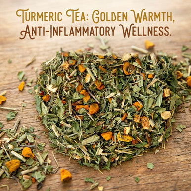 Organic Turmeric Lemon Twist Tea, Caffeine Free Herbal Infusion with Turmeric Root, Wellness Tea Collection, 1.5 oz. Jar