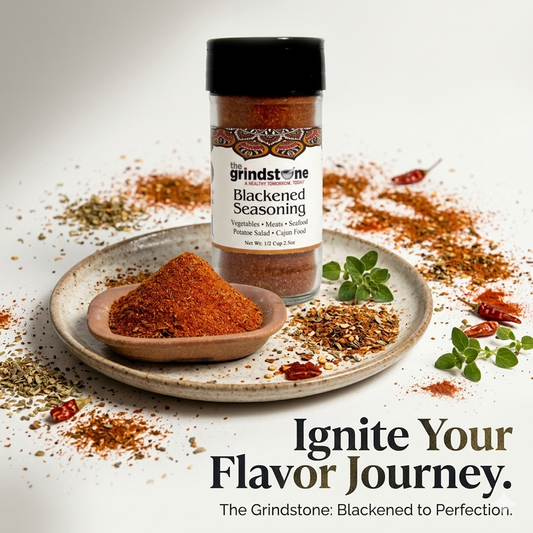 Blackened Seasoning, Perfect Spice blend for Fish & Seafood dishes, Potato Salad, Meats, Non-GMO & Non MSG, 2.50 oz. Glass Bottle with Sifter