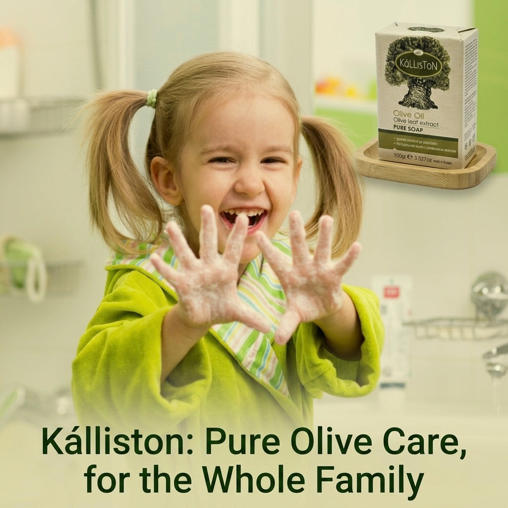 Olive Oil Soap with with Olive Leaf Extract, All Natural, Made in Ancient Crete, Greece, 3.50 oz.
