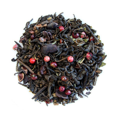 ORGANIC MINT DARK CHOCOLATE, Loose Leaf Pu-erh Tea & Mint Chocolate, Dessert Tea Collection, 2 oz. Jar