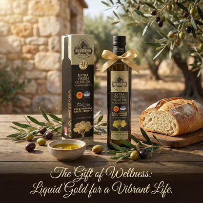 Ellora Farms, Award-Winning Extra Virgin Olive Oil, Single Sourced PDO Messara Valley, Crete Greece, Kosher, 17 FL oz Bottle