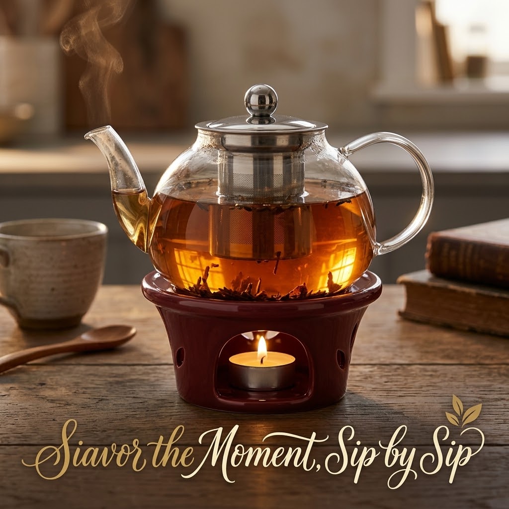 Teapot Warmer, Porcelain, Chocolate Brown