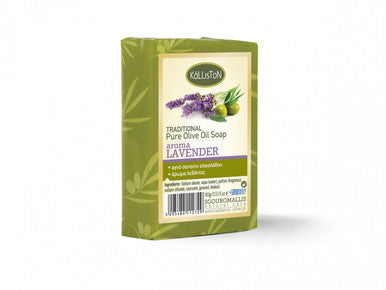 Traditional Olive Oil Soap Lavender Aroma, All Natural, Lavender Fragrance, Made in Ancient Crete, Greece, 3.50 oz.