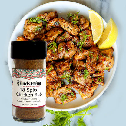 Combo Pack, 18 Spice Chicken Rub, Salt Free & Moroccan Chicken Spice Rub, Vegetables and Chicken dishes, Non GMO & MSG Free Spice, Glass Bottle, Pack of 2