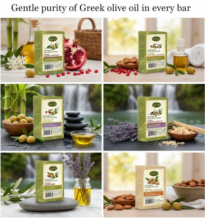Traditional Olive Oil Soap Aloe Aroma, All Natural, Aloe Fragrance, Made in Ancient Crete, Greece, 3.50 oz.