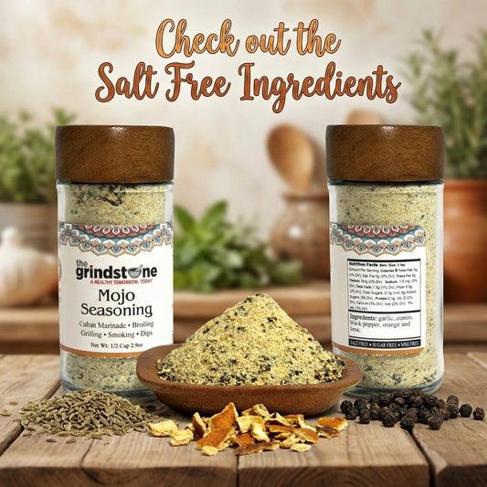 Mojo Seasoning Cuban style, perfect for Burger, Marinade, Sauce, Criollo, Salt Free Hand Blended Rubs Spices, 2.9 oz. Glass Bottle, Pack of 2