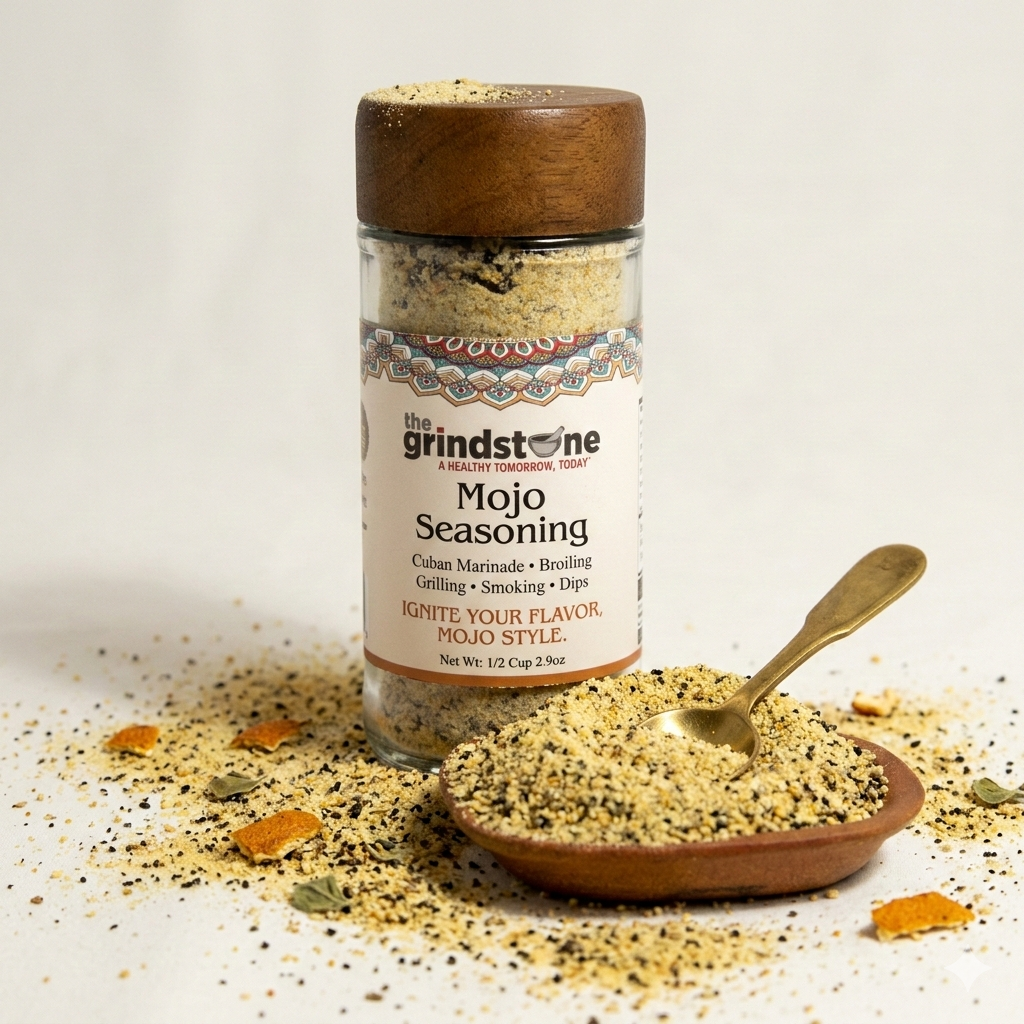 Mojo Seasoning Cuban style, perfect for Burger, Marinade, Sauce, Criollo, Salt Free Hand Blended Rubs Spices, 2.9 oz. Glass Bottle, Pack of 2