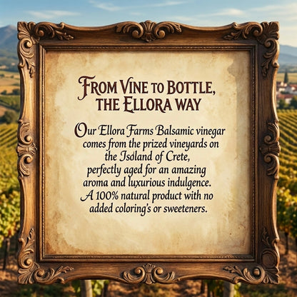 Ellora Farms, Greek Honey Infused Thick Balsamic Vinegar, Product of Crete, Greece, 8.5 oz