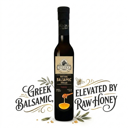 Ellora Farms, Greek Honey Infused Thick Balsamic Vinegar, Product of Crete, Greece, 8.5 oz