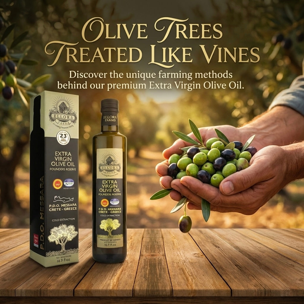 Ellora Farms, Award-Winning Extra Virgin Olive Oil, Single Sourced PDO Messara Valley, Crete Greece, Kosher, 17 FL oz Bottle