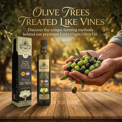Ellora Farms, Award-Winning Extra Virgin Olive Oil, Single Sourced PDO Messara Valley, Crete Greece, Kosher, 17 FL oz Bottle