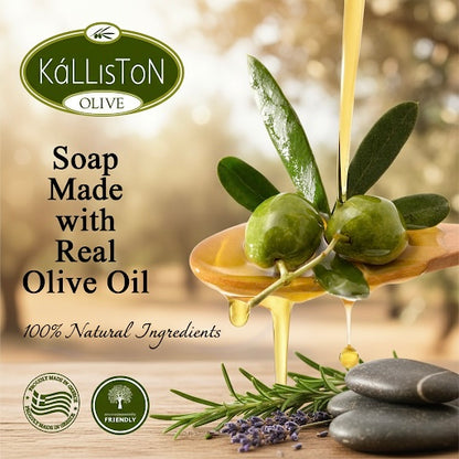 Olive Oil Soap Scrub with Pomegranate Extract & Aroma, All Natural, Made in Ancient Crete, Greece, 3.50 oz.