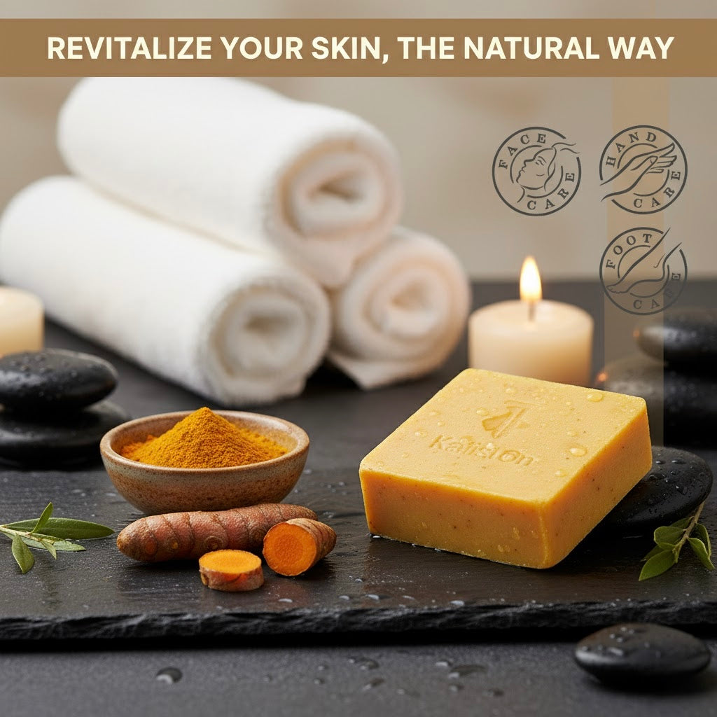 Olive & Turmeric Soap, Extra Fine Soap, Intensive Care, Made with Real Olive Oil, 125g Each Bar