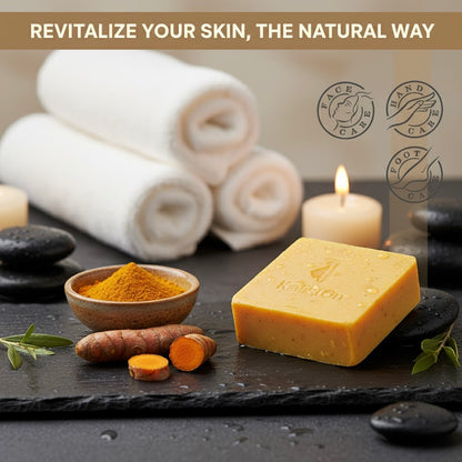 Olive & Turmeric Soap, Extra Fine Soap, Intensive Care, Made with Real Olive Oil, 125g Each Bar