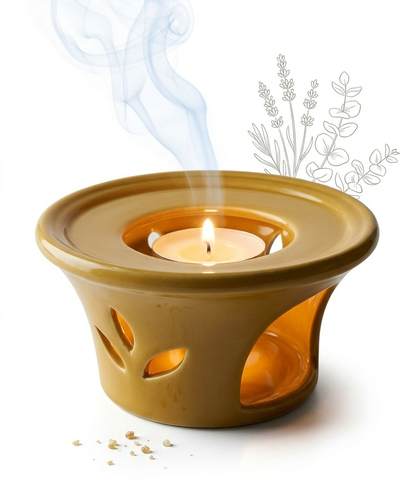 Teapot Warmer, Porcelain, Mustard Yellow