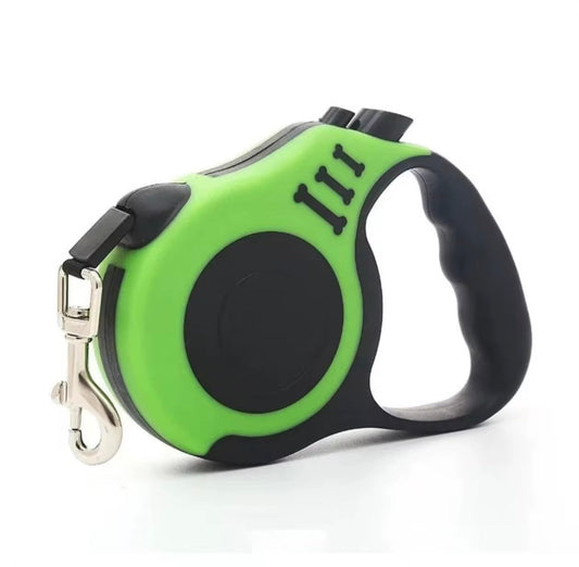Pawspire Signature Retractable Leash, Smooth One-Touch Locking, Ergonomic Grip, 3M (10 feet) Heavy-Duty Nylon Strip, (Green)