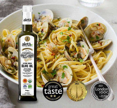 Aleta Organic & Single Estate PDO Extra Virgin Greek Olive Oil, Traceable, Kosher, Great Taste Award, 17 oz. (500ml) Bottle  X 2