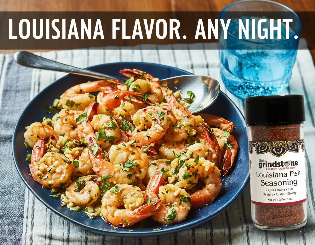 Louisiana Fish Seasoning, Spice Rub for Cajun food, Dirty Rice, Seafood, Fajitas, MSg Free, 2.50 oz. Glass jar with Sifter, Pack of 2