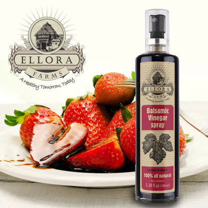 Ellora Farms, Balsamic Vinegar Spray Bottle, Clog Free, Single Origin, Harvested in Crete, Greece, 3.38 oz. Bottle, Single Pack