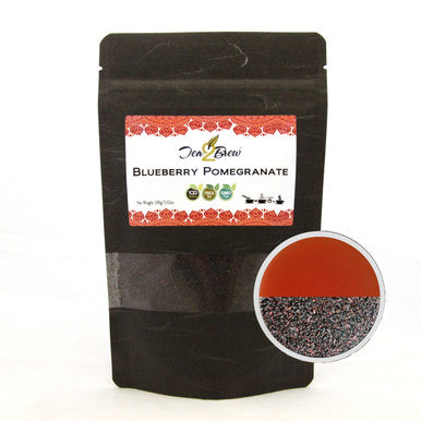 Blueberry Pomegranate Tea, Loose Leaf Black tea, Resealable Pouch, 3.5 oz.