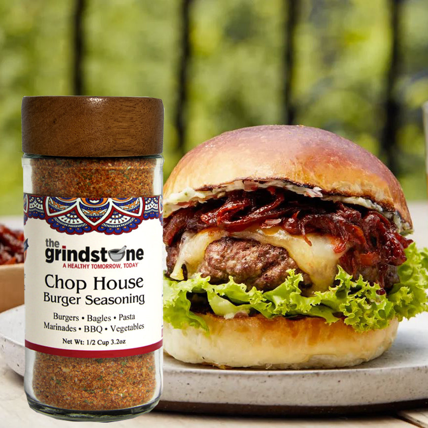 Combo Pack, Salt-Free Chophouse Burger and Austin Steakhouse Rub, Perfect for Burgers, Pasta, Pizza, Steaks, Grilled Meats, 1/2 cup Glass Bottle, Pack of 2