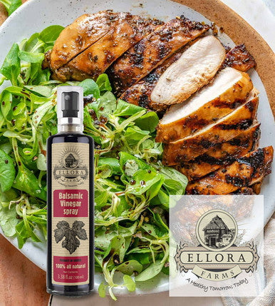 Ellora Farms, Balsamic Vinegar Spray Bottle, Clog Free, Single Origin, Harvested in Crete, Greece, 3.38 oz. Bottle, Single Pack
