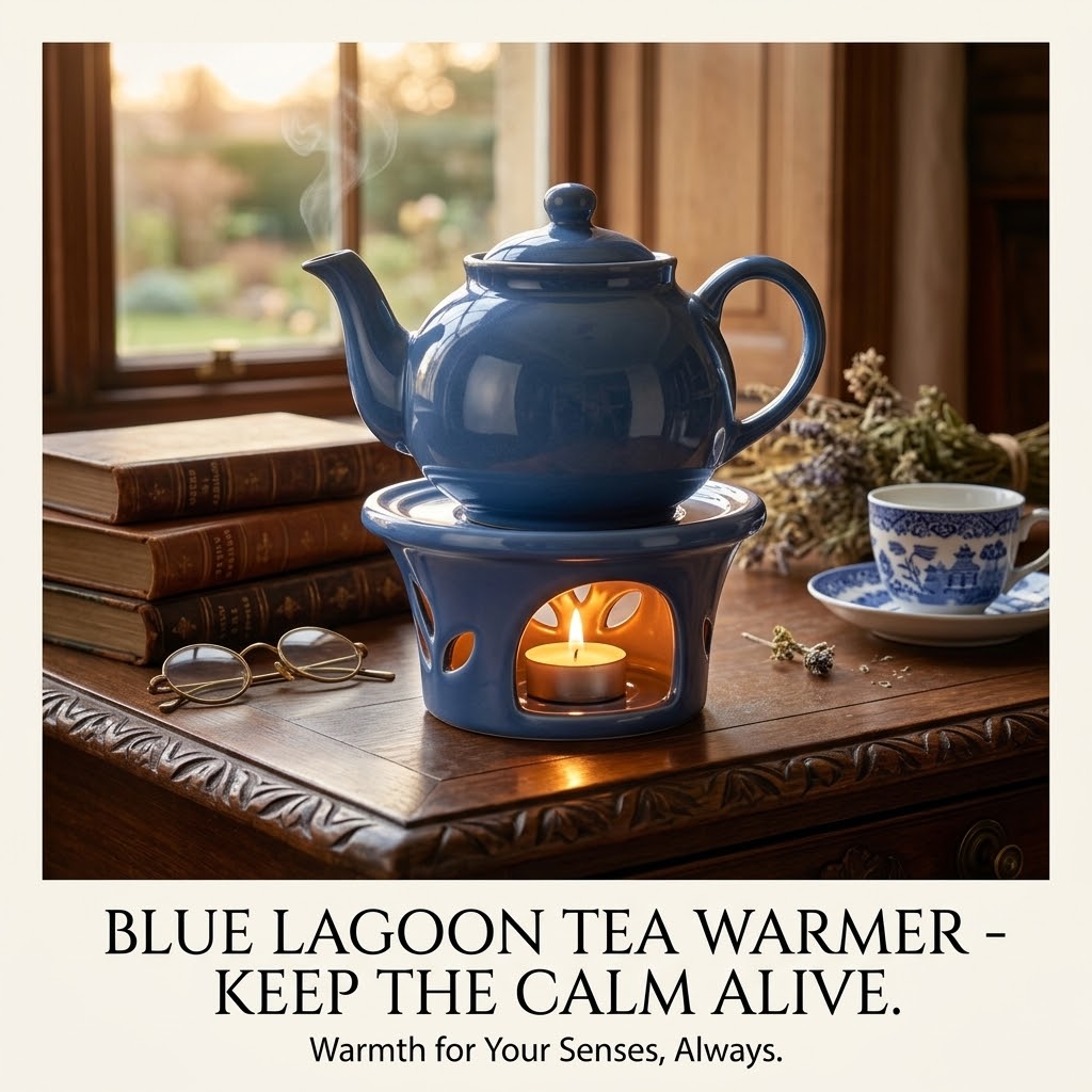 Teapot Warmer, Porcelain, Navy Blue