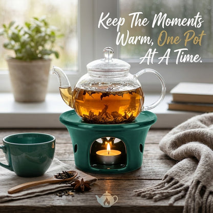 Teapot Warmer, Porcelain, Olive Green
