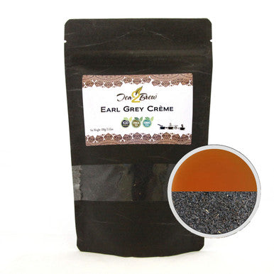 Earl Grey Crème Tea, Loose Leaf Ceylon Black Tea with the flavor of Bergamot, Resealable Pouch, 3.5 oz.