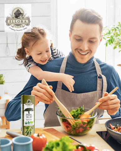 Ellora Farms, Certified Organic Greek Extra Virgin Olive Oil, Single Origin & Traceable EVOO, 17 oz, Tin, Pack of 2