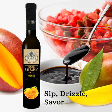 Ellora Farms, Mango Infused Thick Balsamic Vinegar, Product of Crete, Greece, 8.5 oz