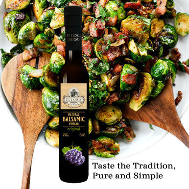 Ellora Farms, Combo Pack, Original, Peach, Pomegranate and Raspberry Infused Balsamic Vinegar, No-Added Sugars, Glass Bottles, Pack of 4