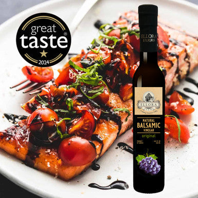Ellora Farms, Raspberry Infused and Natural Plain Balsamic Vinegar, Combo Pack, Greece, 8.5 oz. Each