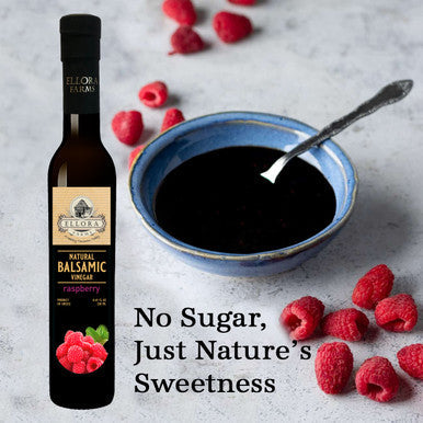 Ellora Farms, Raspberry Infused and Natural Plain Balsamic Vinegar, Combo Pack, Greece, 8.5 oz. Each