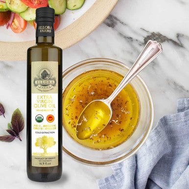 Ellora Farms, Certified Organic & Single Estate PDO Messara Greek Extra Virgin Olive Oil, High in Phenols, Gold Medal 2026, 17 OZ Bottle