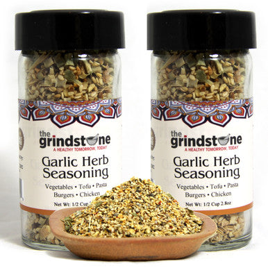 Garlic Herb Seasoning, Salt-Free, Enjoy with Veggies, Tofu, Pasta, Burgers, Chicken, Non GMO & MSG Free Spice, Glass Jar, 2.8 oz. each, Pack of 2