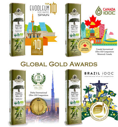 Ellora Farms, Certified Organic Greek Extra Virgin Olive Oil, Single Origin & Traceable EVOO, 17 oz, Tin, Pack of 2