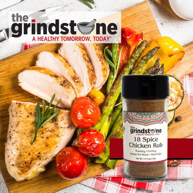 18 Spice Chicken Rub, Perfect for Grilling, Tandoor, Roast, Broil, Hand-blended Non GMO & MSG Free Spice, 3.50 oz. Glass Jar, Pack of 2