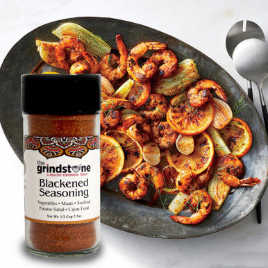 Blackened Seasoning, Perfect Spice blend for Fish & Seafood dishes, Potato Salad, Meats, Non-GMO & Non MSG, 2.50 oz. Glass Bottle with Sifter