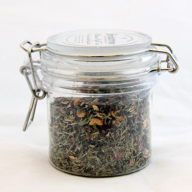 Organic Hibiscus High Tea, Caffeine Free Herbal Infusion, Wellness Tea Collection. 1.5 oz. Jar