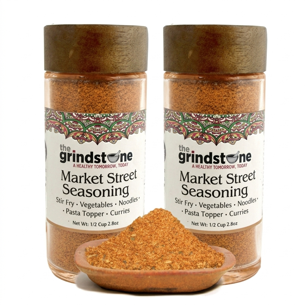 Market Street Seasoning, Salt-Free, Street-Food Inspired Spice Blend, Stir-Fry, Noodles, Seafood, Veggies & Grilling, 2.8 oz Glass Jar, Pack of 2