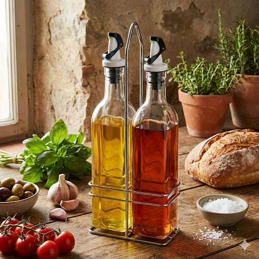 Ellora Farms, Apollo Chef Pourer, Magnetized Gravity Closing Spout, Perfect for Oil, Vinegar or Wines (Black)