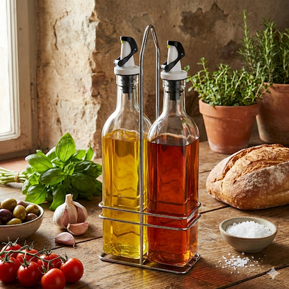 Ellora Farms, Apollo Chef Pourer, Magnetized Gravity Closing Spout, Perfect for Oil, Vinegar or Wines (Black)