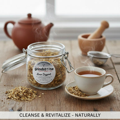 Liver Support Tea, Organic & Caffeine Free Herbal Infusion, Wellness Tea, 2 Oz Jar