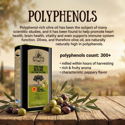 Ellora Farms PDO Kolymvari Extra Virgin Olive Oil, 1 Ltr Tin & Organic Tuscany Bread Dipping Mix, Combo